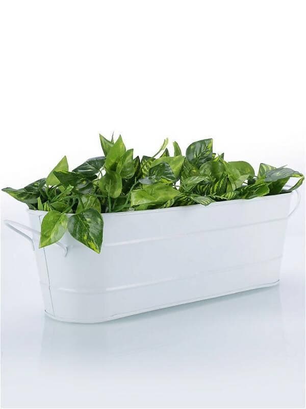 Oval Planter Large White - HalfPe