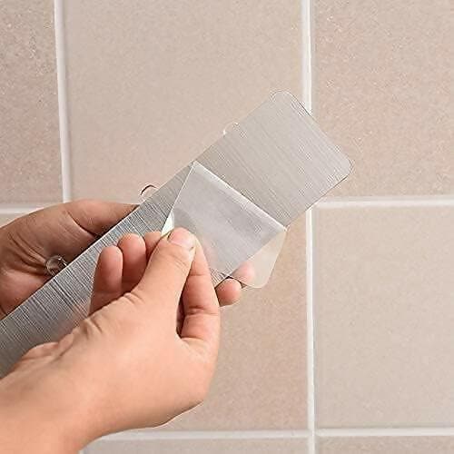 Plastic Adhesive Sticker Multipurpose Hanging Strong,Heavy Duty Sticky Hooks Hook Rail 5 (Pack of 1) - HalfPe