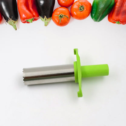 Small Stainless Steel Chili Corer Remover Kitchen Tool, Great Kitchen Use, Can Easily Remove Corer (1 Pc)