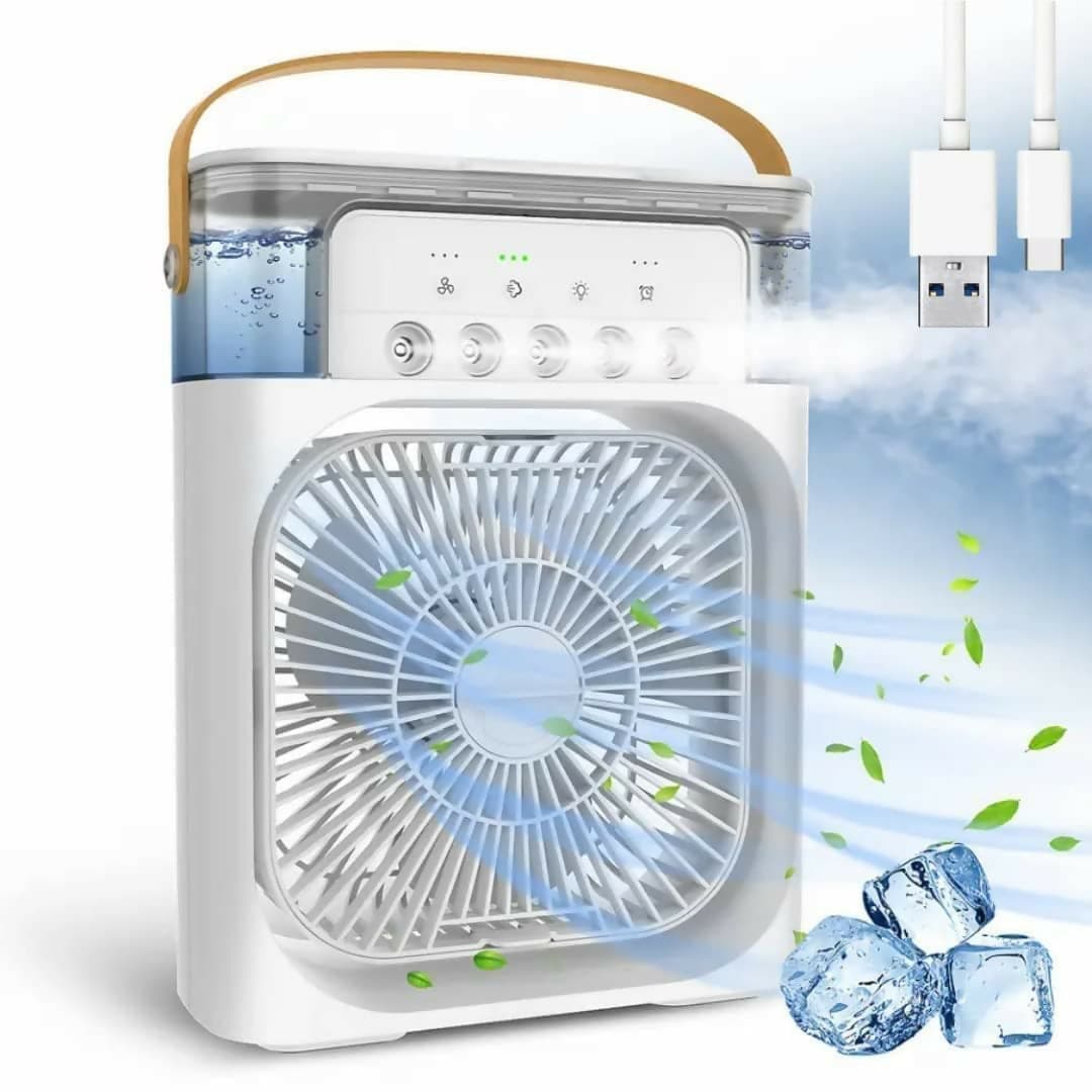 Portable AC Mini Cooler Fan for Room & Home Rechargeable Mini-Humidifier & Purifier Heavy Flat Sleeves - HalfPe