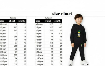 Soft Cotton Hoodie & Jogger Set for Kids Luck Fashion