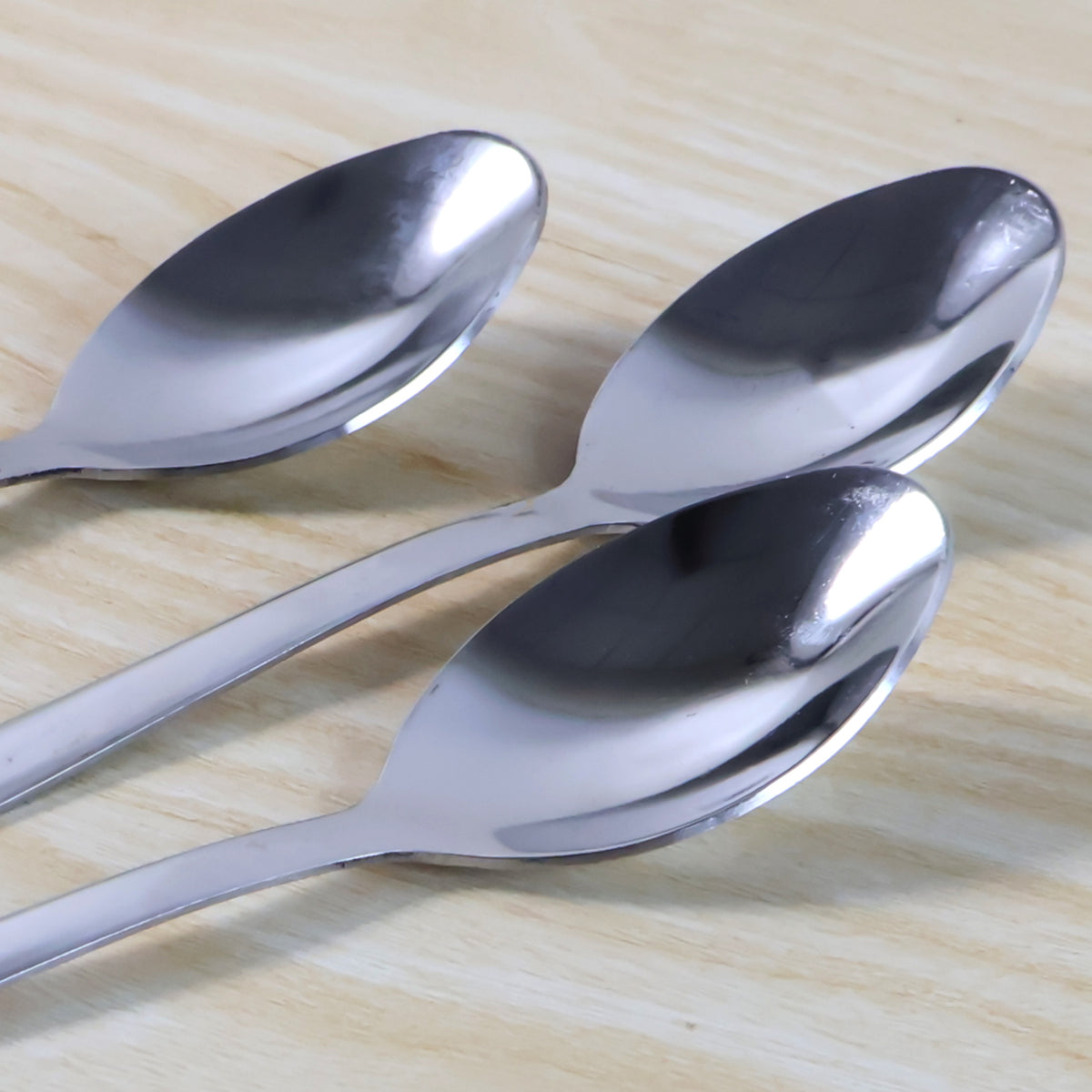 Everyday Dining Spoons for Smooth-Edge Table Spoons with Comfort Handle, Rust-Resistant &Easy-Clean Cutlery for Meals, - (3 Pc  Set)
