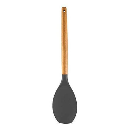 P-Plus International Premium Silicone Spatula Flexible & Heat Resistant Rubber Spatula with Wood Handle (Grey) - HalfPe