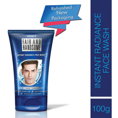 Fair And Handsome Instant Radiance Face Wash - 100 Gm (pack of 2) - HalfPe