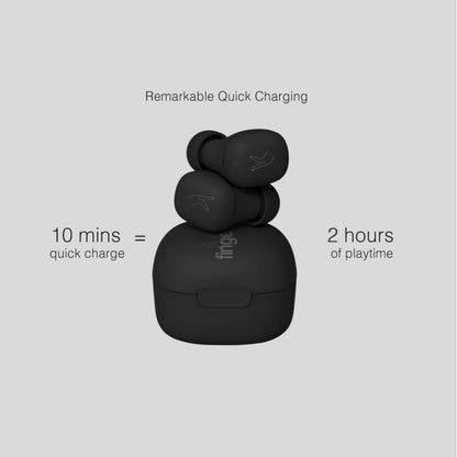 FINGERS SizeZero Pods2 Mini TWS Earbuds with Quick Charge & Clear Calls