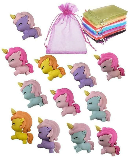 Unicorn Theme Eraser For Kids (Pack Of 12) - HalfPe