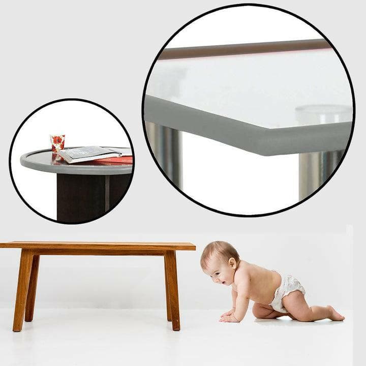 Safe-O-Kid (Set Of 10) Baby Proofing Combo Of L-Shaped 2 Mtr Long Mini 2 Edge Guards With 8 Corner Protectors For Sharp Edges For Babies- (Multicolour) - HalfPe