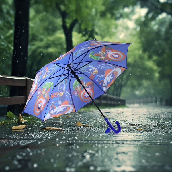 Umbrella With Handle And Lightweight Safety Round Plastic Cap