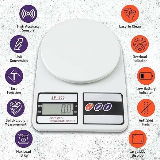 Digital Food Weighing Scale (weight limit: 10 kg) - HalfPe