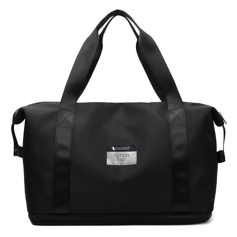 Bold Expanding Travel / Gym bag(Black) - HalfPe