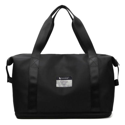 Bold Expanding Travel / Gym bag(Black) - HalfPe