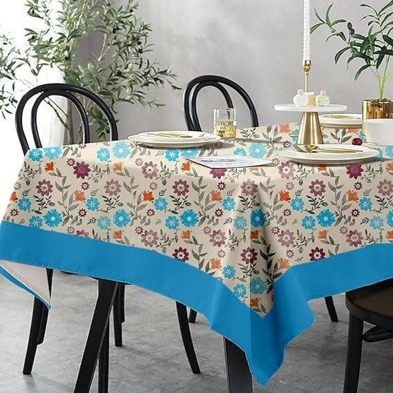 Lushomes Dining Table Cover 8 Seater, Circles Printed Dining Table Cover Cloth Linen (Single piece, 60x180 inches) - HalfPe