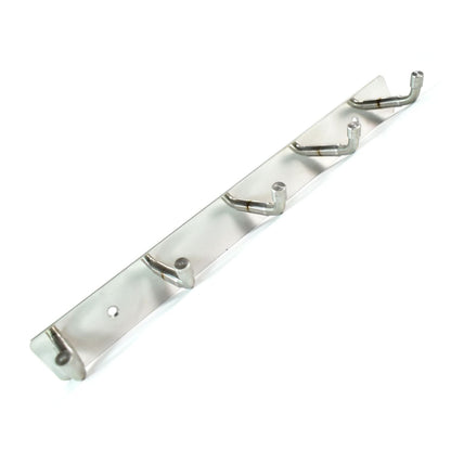 Stainless Steel Wall Mounted Coat 5 Hook Rack (26x3  1 Pc)
