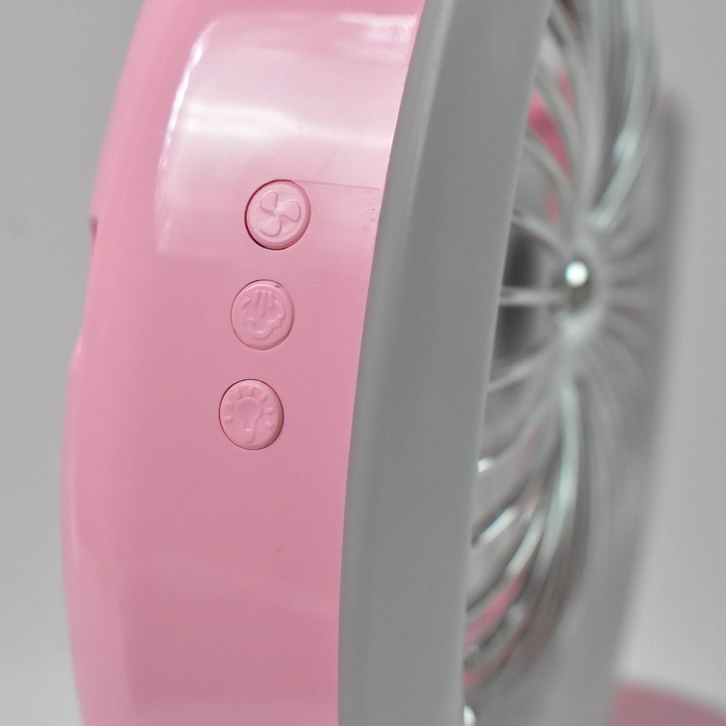 Portable Desktop Camping Fan with LED Light & Humidifier – Plug & Play