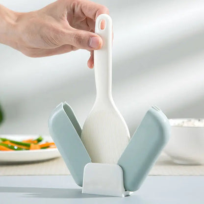 Automatic Open & Close Kitchen Rice Spoon Holder With Dust Cover