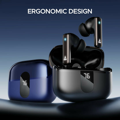 Boat Airdopes Plus 318 with  Bluetooth &  TWS Ear Buds Wireless Earphones with mic (Starry Blue)