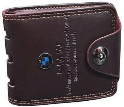 Multispace BMW Artificial Leather Solid Card Holder For Men (Brown )