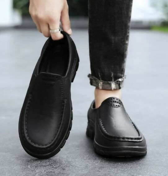 Men's Everyday Wear Comfortable Genuine Soft Sole Slip-On Shoes ACHSA