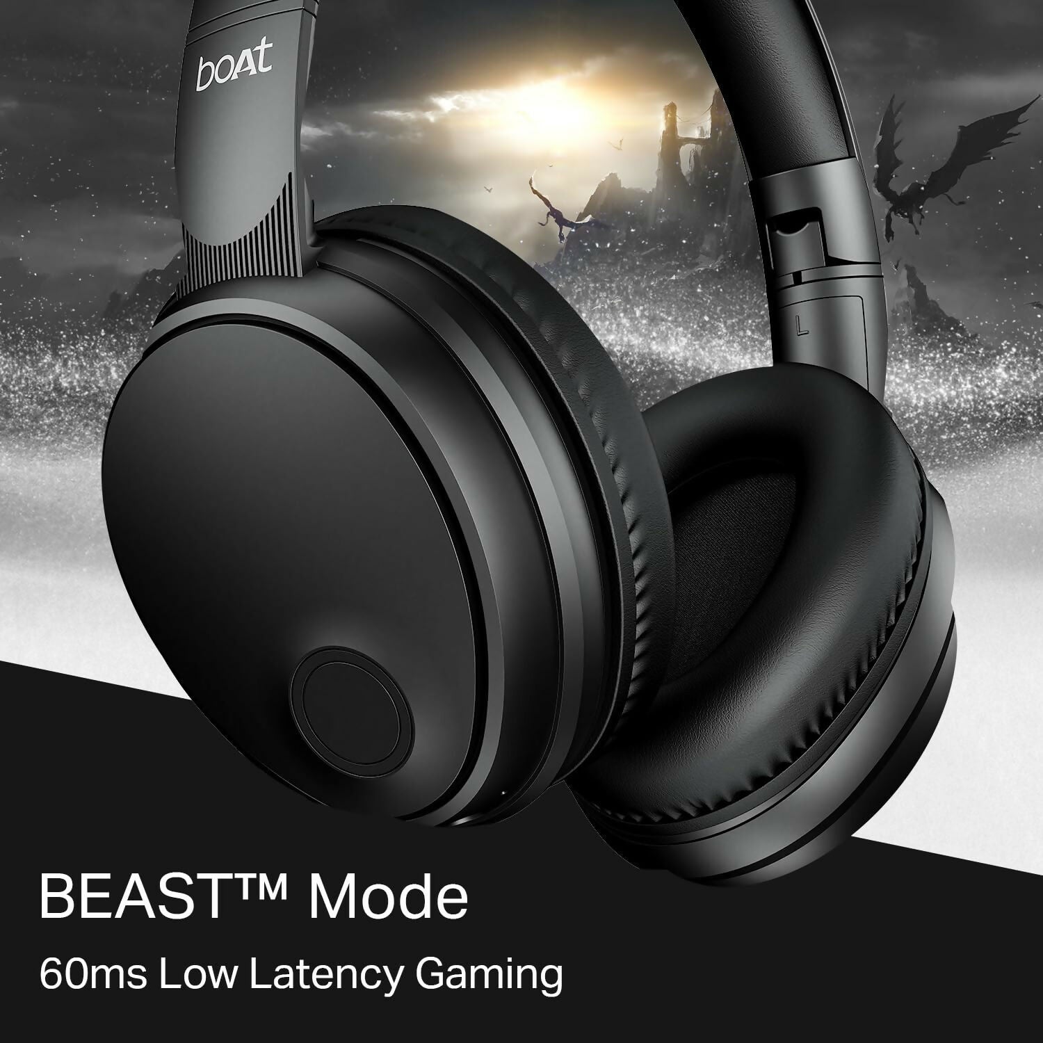 Boat Rockerz Trendz, 40mm Drivers, 50hrs Battery, 60ms Low Latency, ENx Tech, BT v5.4, Foldable Cups, Voice Assistant, Bluetooth Headphones, Wireless... Dreams Gadgets 2