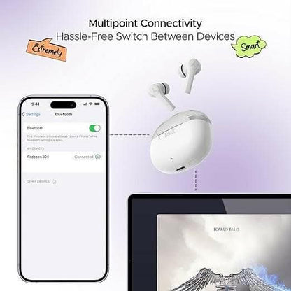 boAt Airdopes 300 TWS Earbuds with 50hrs playback - HalfPe