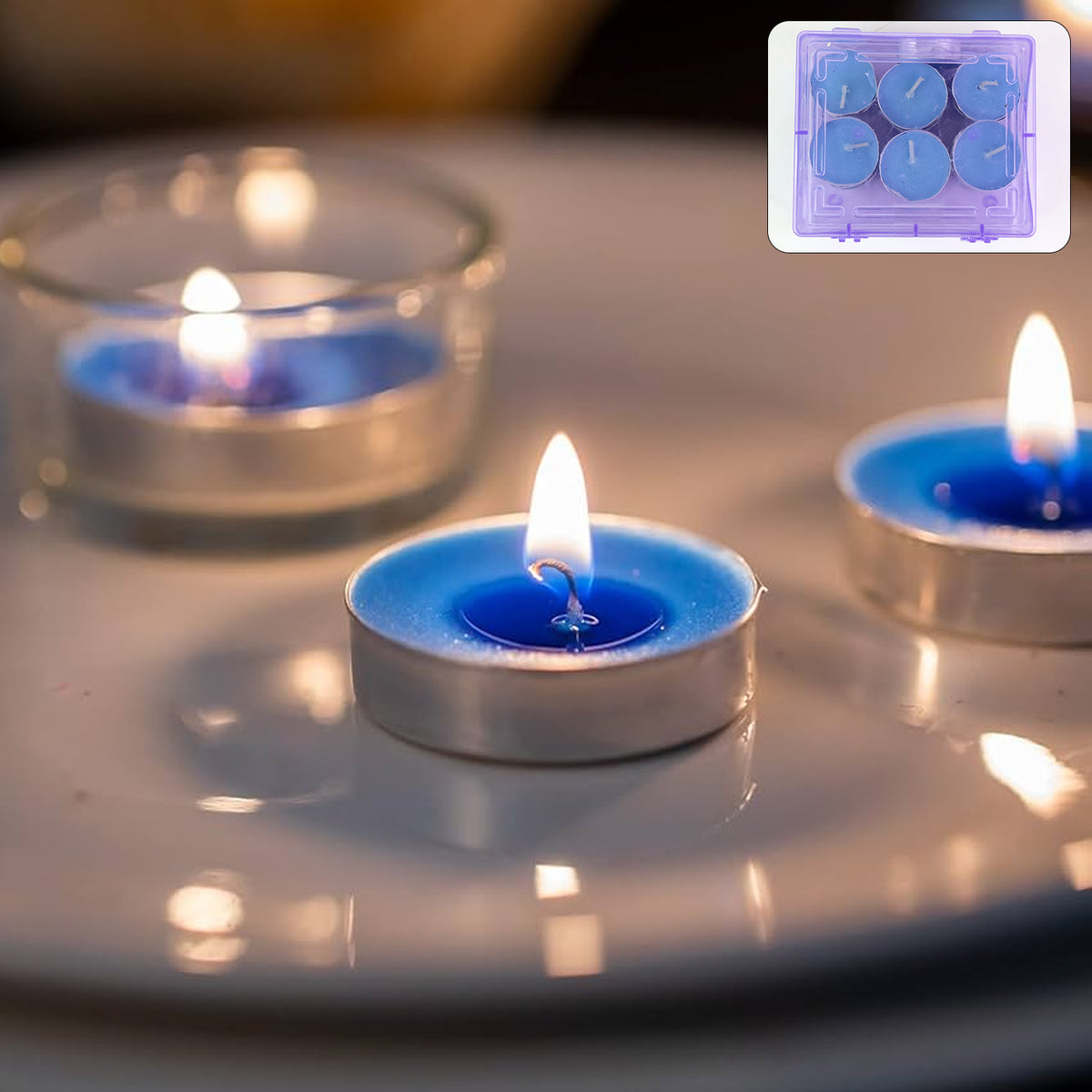 Multicolor Tea Light Candles Set – Pack of 20 – Vibrant Colors for Home Decor, Festivals, and Special Occasions