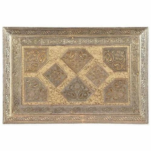 Golden Oxidized Chowki (12x8 inches) - HalfPe