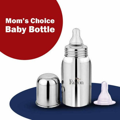 Pdd Falcon Stainless Steel Mom's Choice Classic Baby Bottle - 300ml