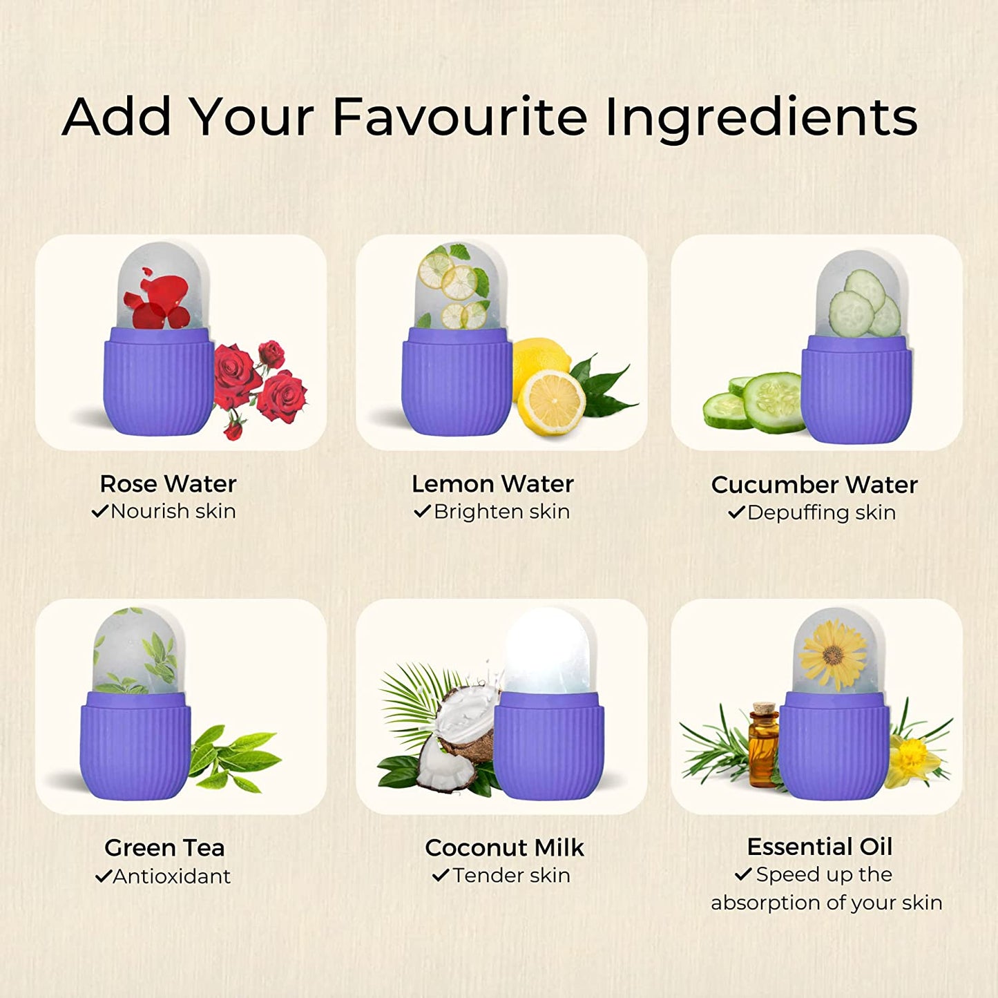 Beauty Ice Roller For Face Massager  Eye Reusable Face Rollers Facial Roller ( Purple Color)