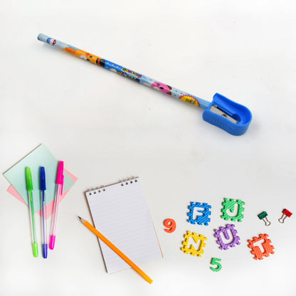Stationery Kit For Kids - Stationery Set Includes Wooden Pencil Sharpener Pencil And Eraser Set Birthday Return Gift For Kids Boys Girls 2 Pencil 1 Scale 1 Notebook1 Sharpener 1 Eraser  With Zip Bag (6 Pcs Set)