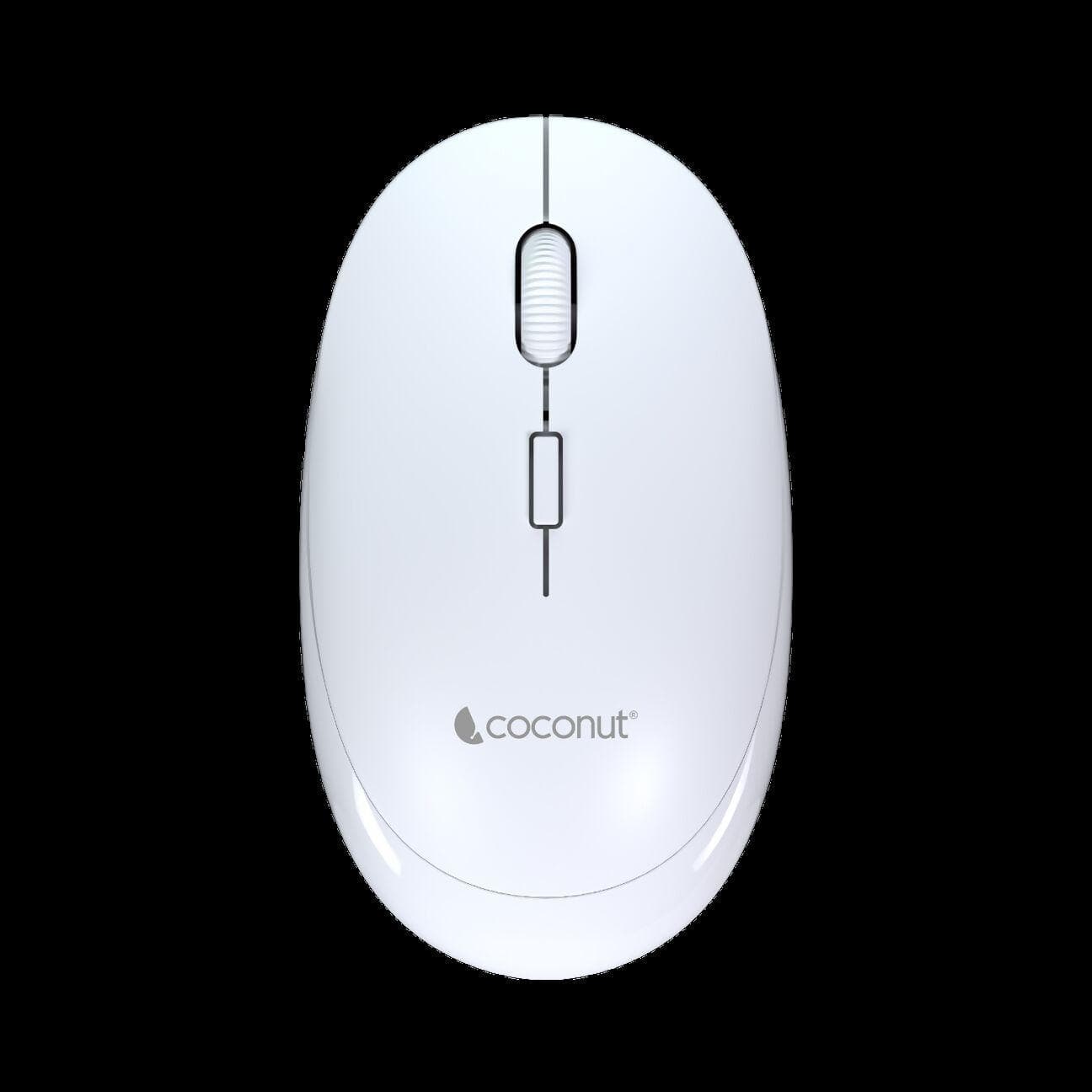 Coconut Glory Wireless & Bluetooth Mouse(White) - HalfPe