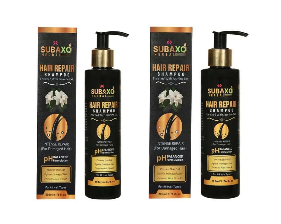 SUBAXO Herbal Hair Repair Shampoo Repair Damage Hair & Promotes Hair Growth (200ml x Pack of 2) - HalfPe