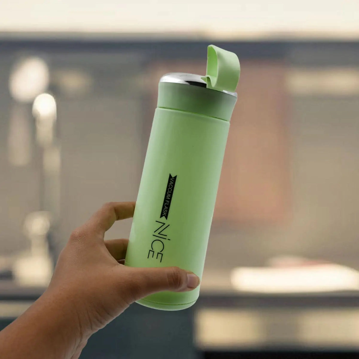 400ml BPA-Free Glass Sports Water Bottle Leak Proof, Hot & Cold HP DD