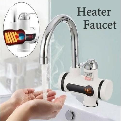 Instant Electric Water Heater Digital Display Instant Hot Faucet Home Water Heater Tank less for Tap, LED Electric Head Water Heaters For Home Kitchen (3000W) - HalfPe