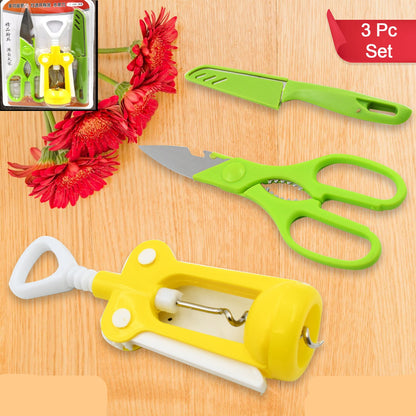 Multifunction Kitchen Tools Stainless Steel And Plastic Kitchen Knife And Scissor Ideal Accessory Set For Kitchen