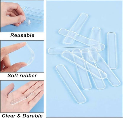 Self-Adhesive Clear Door Bumper Pads Wall Protector Rubber Stoppers for Doors, Cabinets & Furniture (10 Pcs)