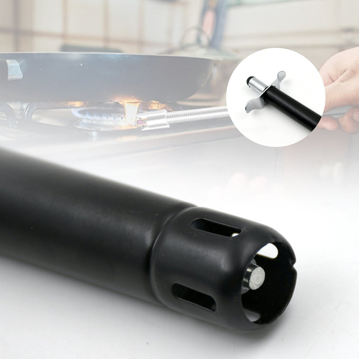 Stainless Steel Gas Lighter For Kitchen Gas Stove Long Lasting Unbreakable Lighters For Gas Stoves Restaurants  Kitchen (1 Pc) HP DD