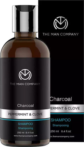 The Man Company Charcoal Shampoo For Oily Scalp To Eliminate Dandruff Improve Hair Texture - 250 Ml - HalfPe