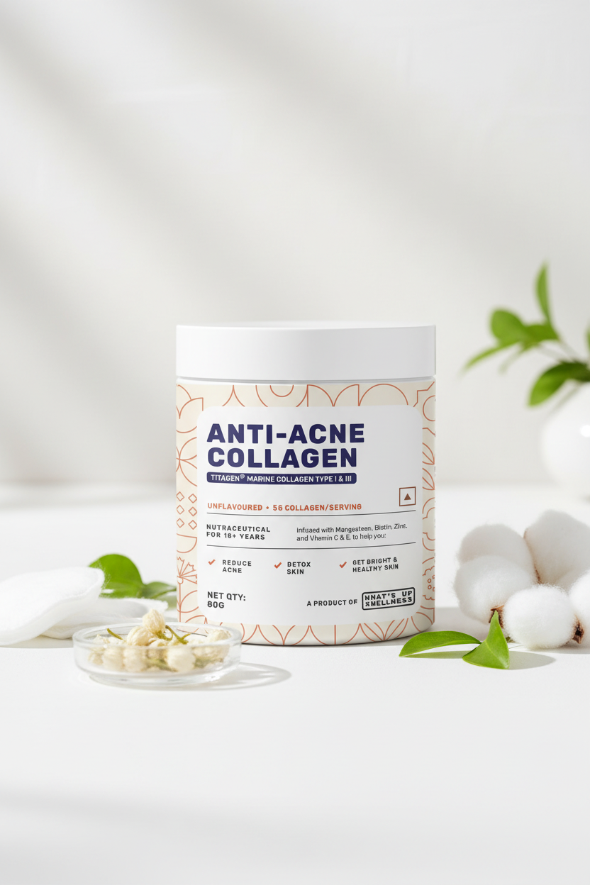 Anti Acne Collagen unflavoured - 80gm What’s Up Wellness