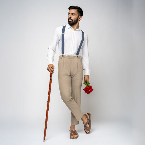 Fox Luxe Crossover Vegan Leather Brown Men Sandals Planet Paaduks