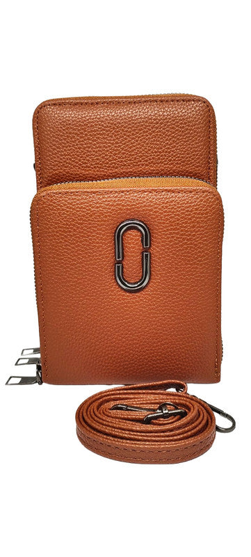 Buddy Cares: Women's Leather Sling Bag  Timeless & Stylish – Brown – view 3 – Buddy Cares