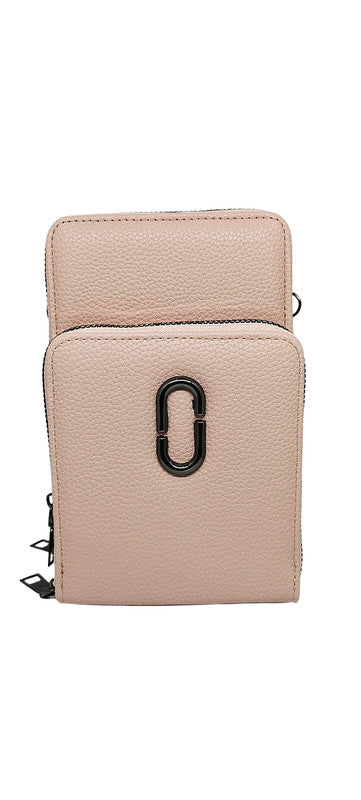 Buddy Cares: Women's Leather Sling Bag  Timeless & Stylish – Pink – view 4 – Buddy Cares