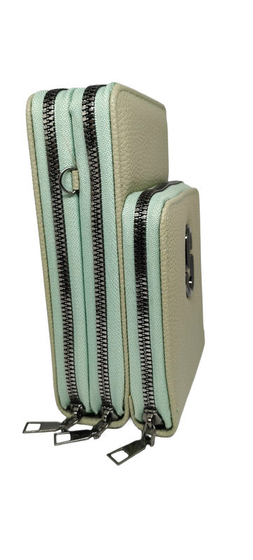 Buddy Cares: Women's Leather Sling Bag  Timeless & Stylish – Green – view 4 – Buddy Cares
