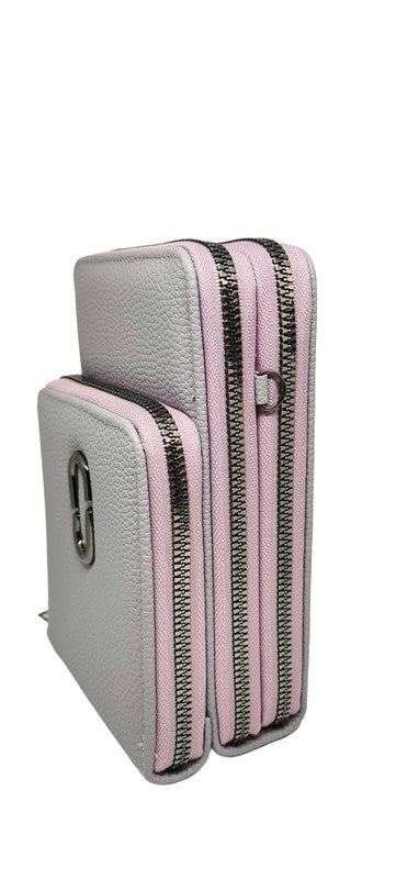 Buddy Cares: Women's Leather Sling Bag  Timeless & Stylish – Purple – view 5 – Buddy Cares