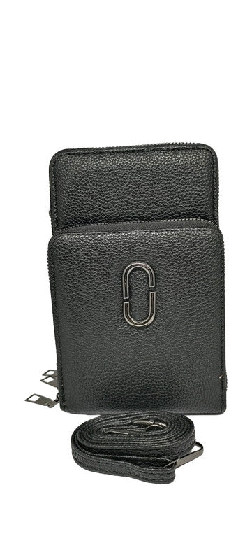 Buddy Cares: Women's Leather Sling Bag  Timeless & Stylish – Black – view 2 – Buddy Cares