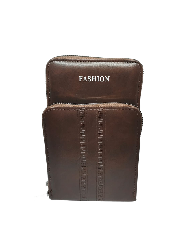 Buddy Cares Sling Bag for Women, PU Leather, Crossbody Phone Bag with Adjustable Strap – Dark Brown – view 3 – Buddy Cares