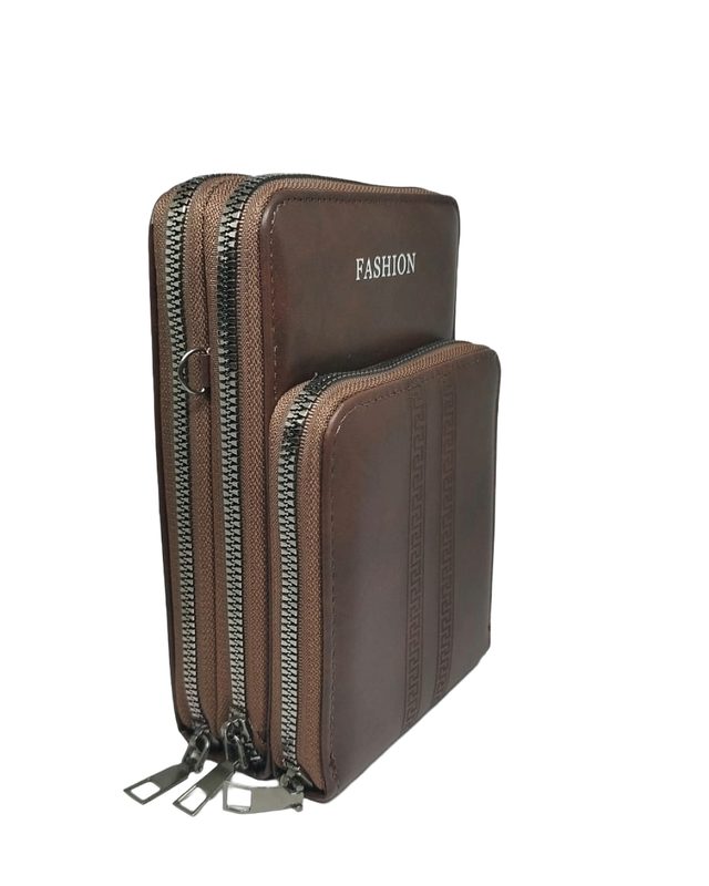 Buddy Cares Sling Bag for Women, PU Leather, Crossbody Phone Bag with Adjustable Strap – Dark Brown – view 5 – Buddy Cares