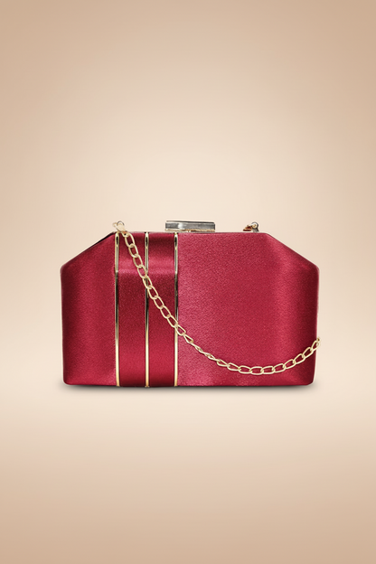 Women’s Solid Party Box Clutch With Chain And Handle RAYORA ENTERPRISE