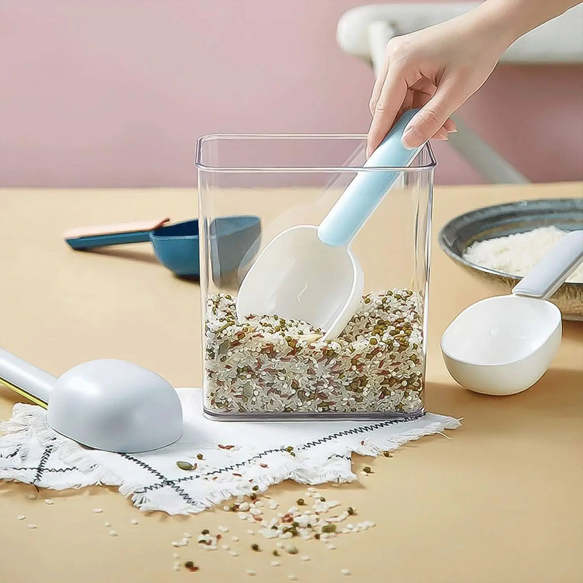 Large Plastic Measuring Spoons Flour Scoops For Home Kitchen (1 Pc) HP DD