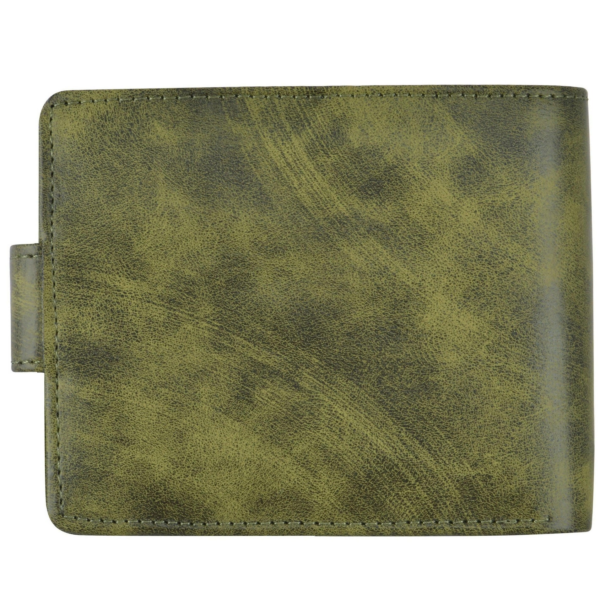 Lorem Green Removable Card Slot Bi-Fold Faux Leather 7 ATM Slots Wallet for Men - HalfPe