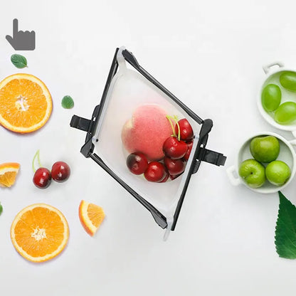 Reusable Silicone Food Storage Bag Set Leakproof Lock Reusable Flat Bottom Freezer Bags Sandwich Bags Silicone Food Grade Kids Snack Bags Bpa Free Microwave Dishwasher Safe